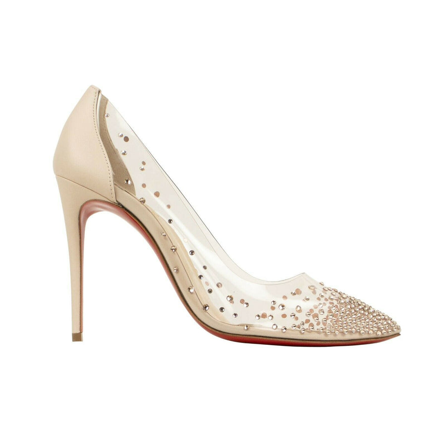 Degastrass PVC Nappa 100mm Pumps - Nude