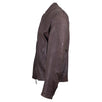 Ostrich Zip Up Leather Sport Coat - Brown