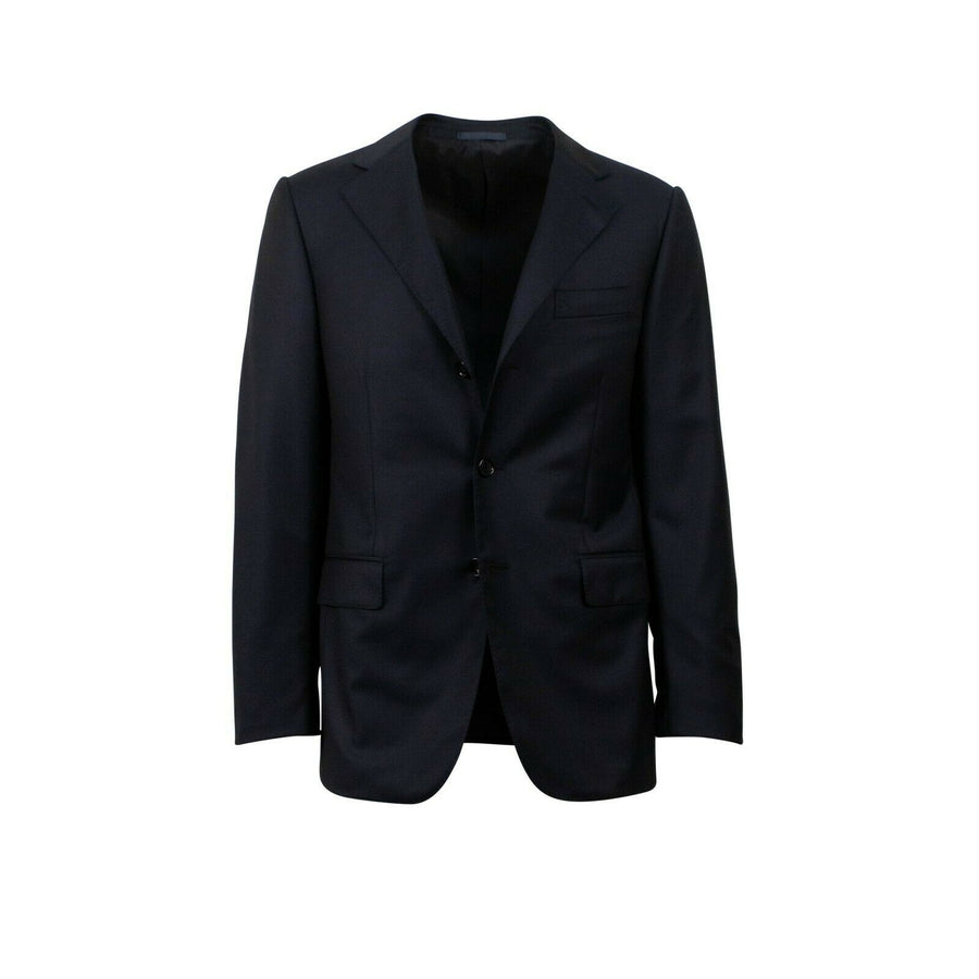 Drop 6 3 Roll 2 Button Wool Sport Coat - Navy Blue