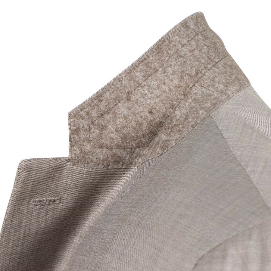 Drop 7 Wool 3 Roll 2 Button Slim/Trim Fit Suit - Tan