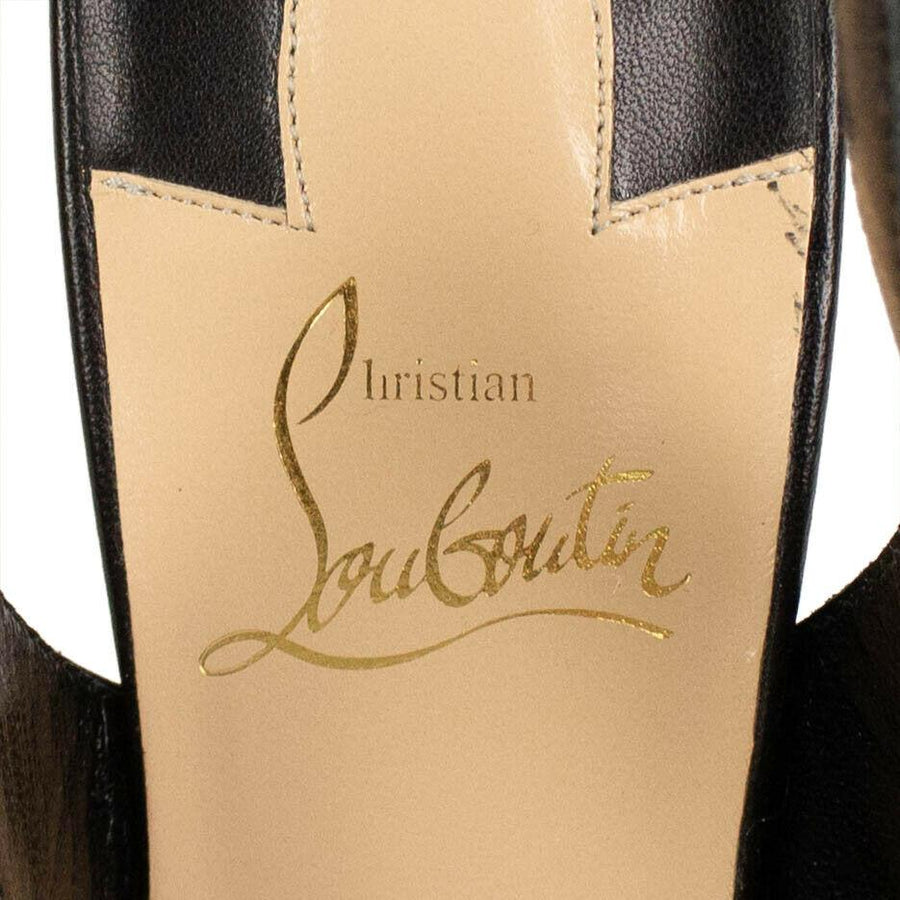 V Sling Slingback 85mm Pumps - Black