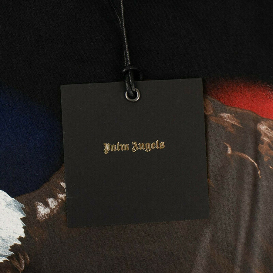 Cotton Eagle Loose Short Sleeve T-Shirt - Black