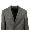 Drop 6 Plaid Wool Blend 3 Roll 2 Button Classic Fit Suit - Gray