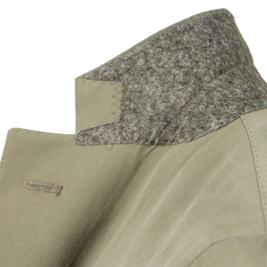 Drop 8 Cotton 3 Roll 2 Button Slim Fit Suit - Green