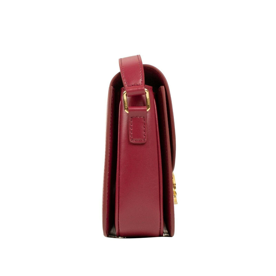 Shiny Calfskin Leather Medium Triomphe Cross Body Bag - Raspberry