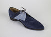 Suede & Canvas Apron Toe Oxfords - Blue