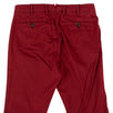 Red Cotton Blend Pants