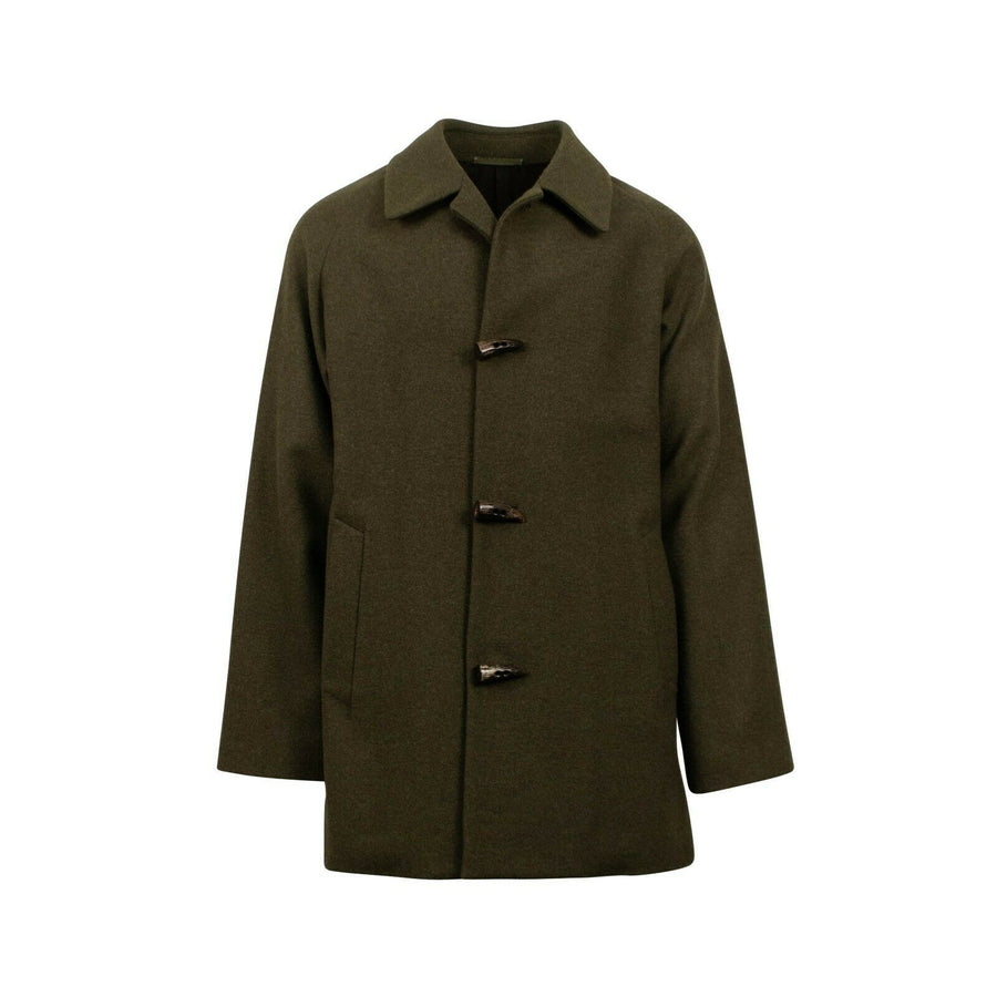 Wool Blend Toggle Jacket - Green