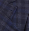 Large Gingham Checked Cashmere Blend 3/2 Button Sport Coat - Blue