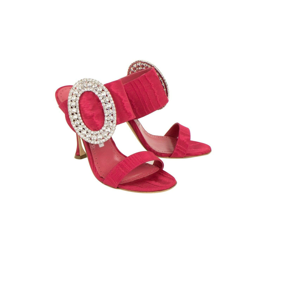 Fibiona Crystal Mule Pumps - Pink