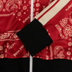 Bandana Zip-Up Track Jacket - Red