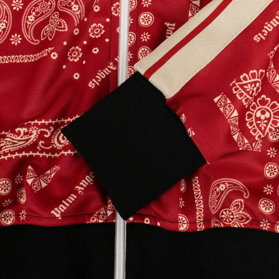 Bandana Zip-Up Track Jacket - Red