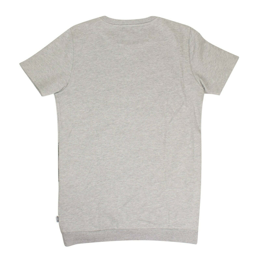 Bear Graphic Print Short Sleeve Dress - Grey