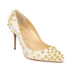 Aimantaclou Leather Studded 85mm Pumps - White