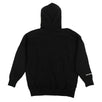 Cotton Eagle Print Hooded Sweatshirt - Black