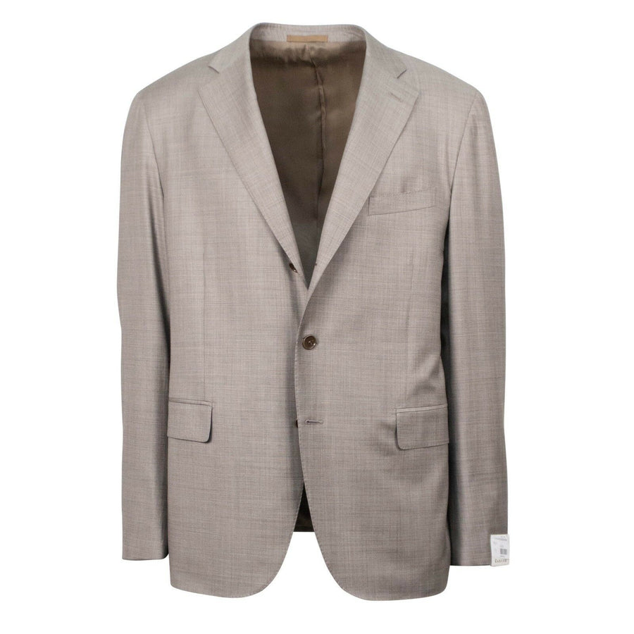 Drop 7 Wool 3 Roll 2 Button Slim/Trim Fit Suit - Tan