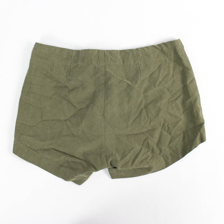 Cotton Cropped Drop Crotch Lounge Pants - Green