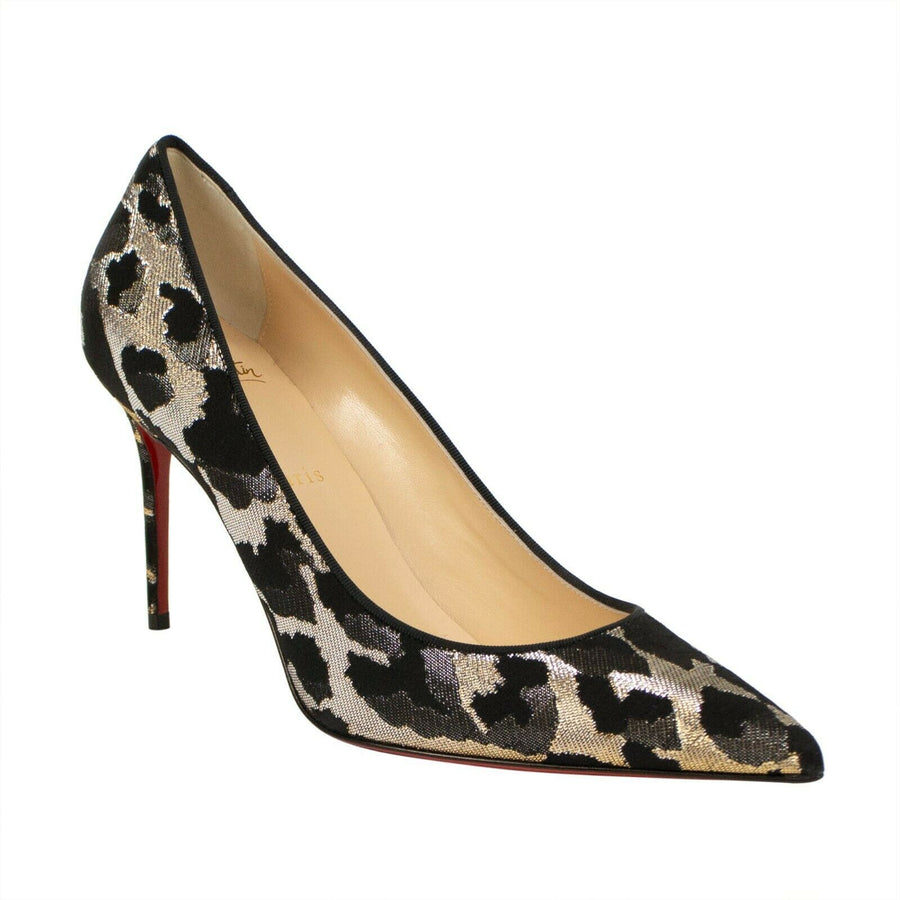 Feline Decollete Pumps - Black / Gold