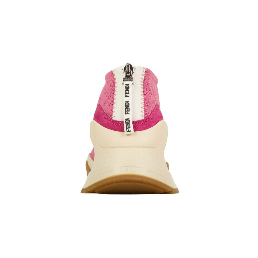 High Tech Jacquard Mid-Top Sneakers - Pink