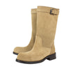 Suede Ankle Boots - Tan