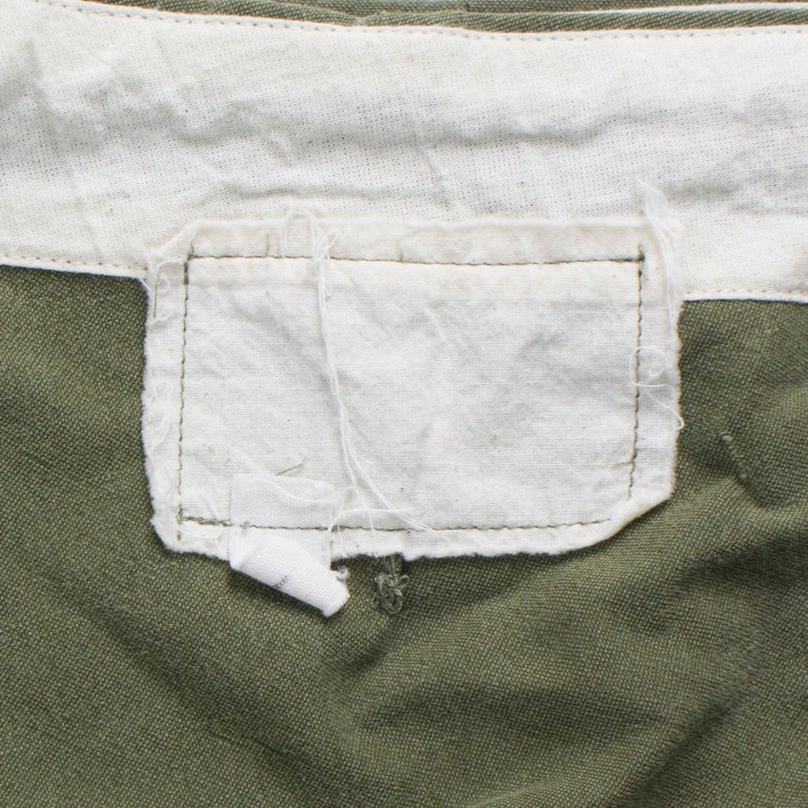 Cotton Cropped Drop Crotch Lounge Pants - Green