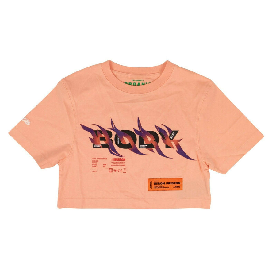 Cropped 'Body Work' Short Sleeves T-Shirt - Orange