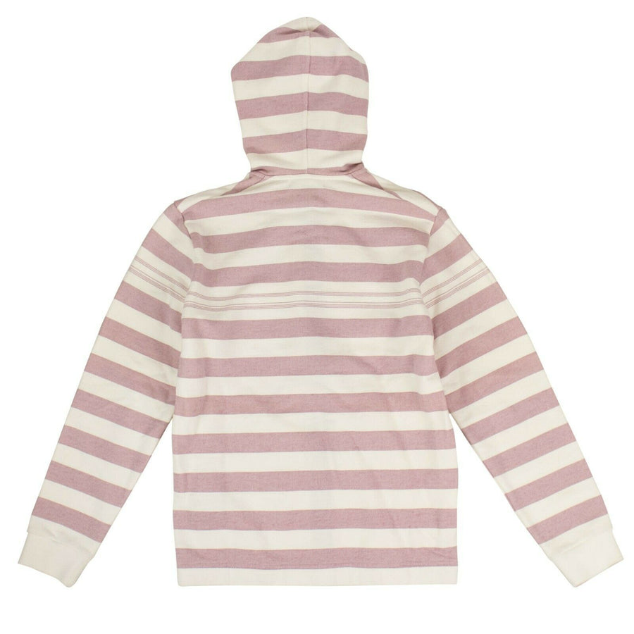 Striped 'Marina' Zip-Up Sweater - Pink And White