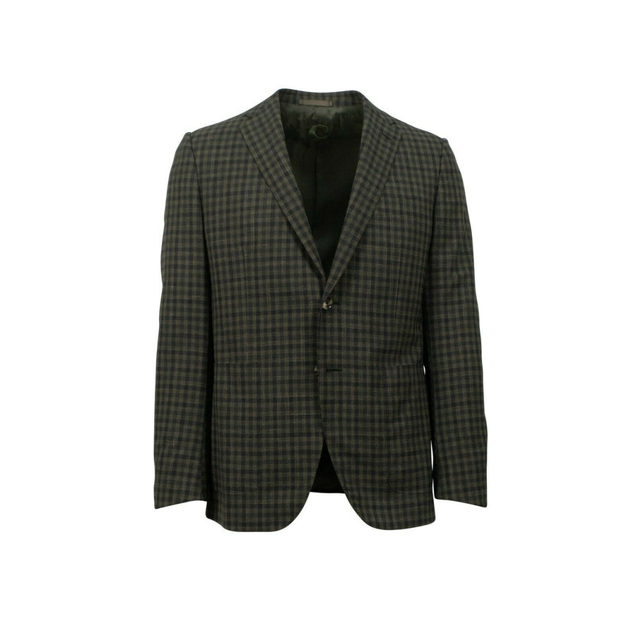 Drop 8 Check Two Button Wool Blend Sport Coat - Green