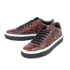 Portman Leather Lace-Up Low-Top Sneakers - Red / Black