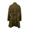 Double Breasted Trench Coat - Olive Green