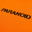 'Paranoid' 'ASSC' Black Logo T-Shirt - Orange