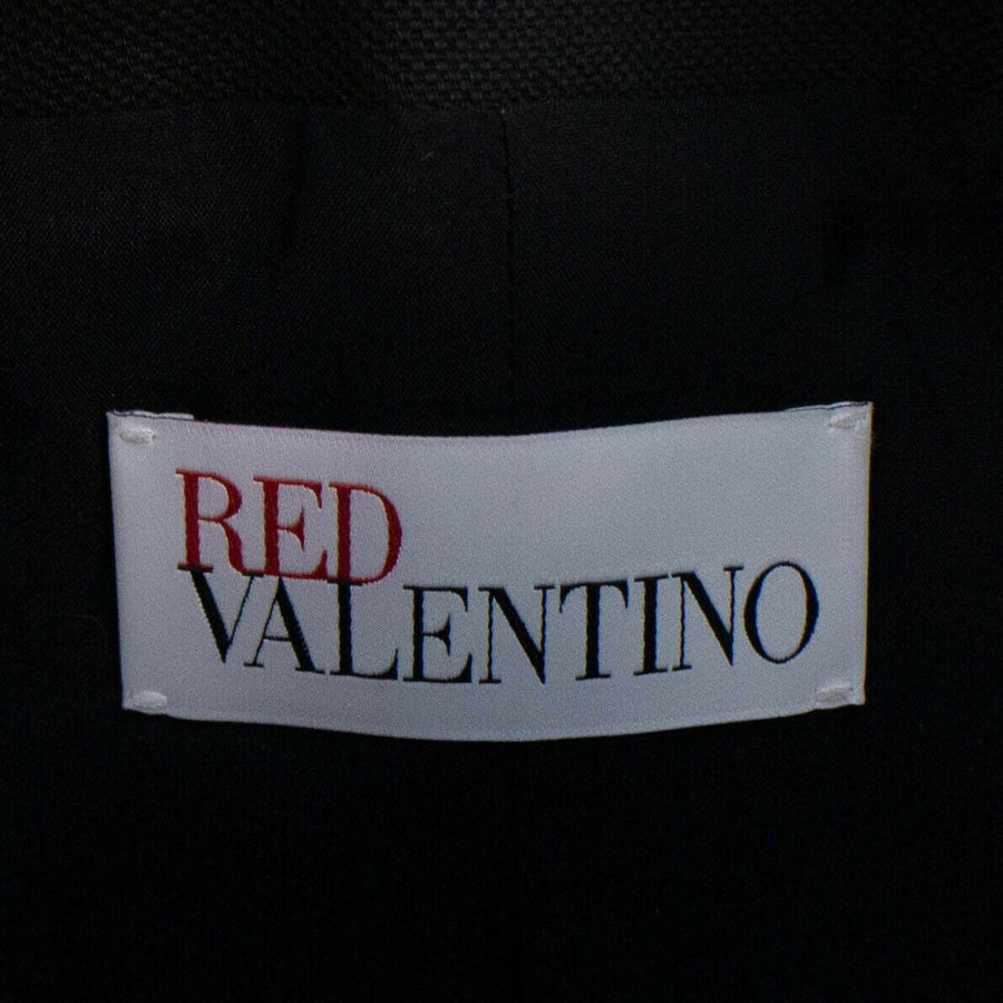 Cotton Blend Pleated Blazer - Black