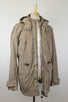 Polyester Hooded Trench Coat - Brown