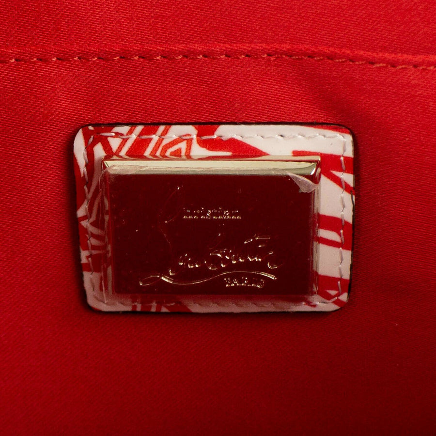 Loubiclutch Wall Graffiti Patent Leather Clutch Bag - Multi