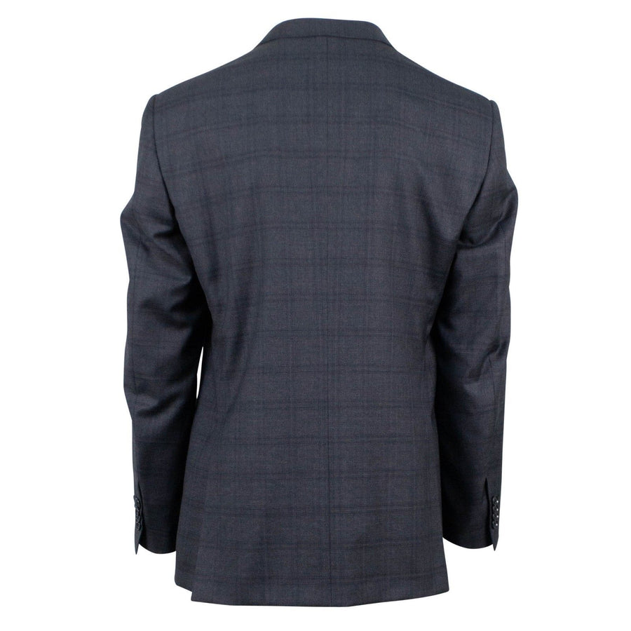 Drop 8 Checked Wool Two Button Suit - Gray
