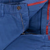 Blue Cotton Blend Pants