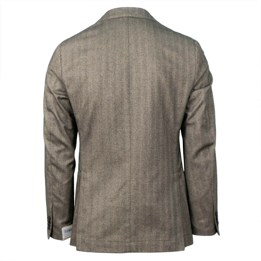 Drop 8 Cotton Herringbone 3 Roll 2 Button Sport Coat - Brown