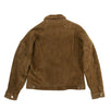 Suede Shearling Lined Over-Sized Trucker Jacket - Brown