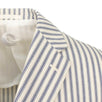 Drop 8 Striped Cotton 3 Roll 2 Button Sport Coat - Beige
