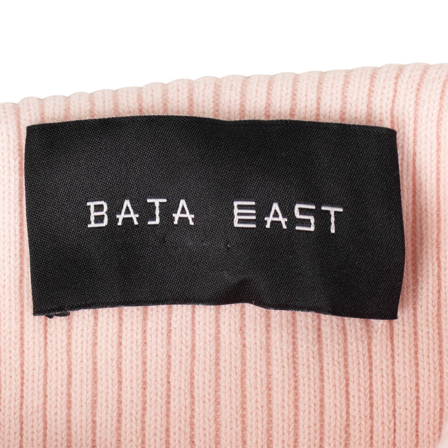 Ribbed Long Sleeve Turtleneck Sweater Dress - Pink