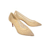 Follies Strass Mesh 70mm Pumps - Beige / Pale Gold