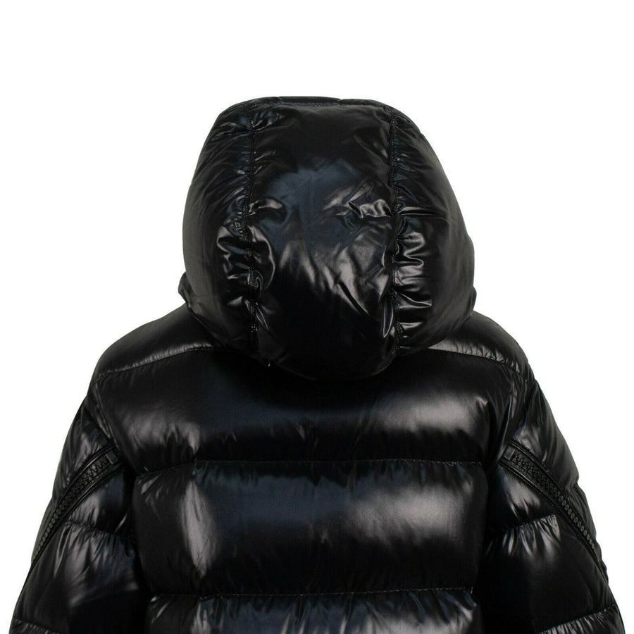 'Liriope' Down Filled Quilted Puffer Coat - Black