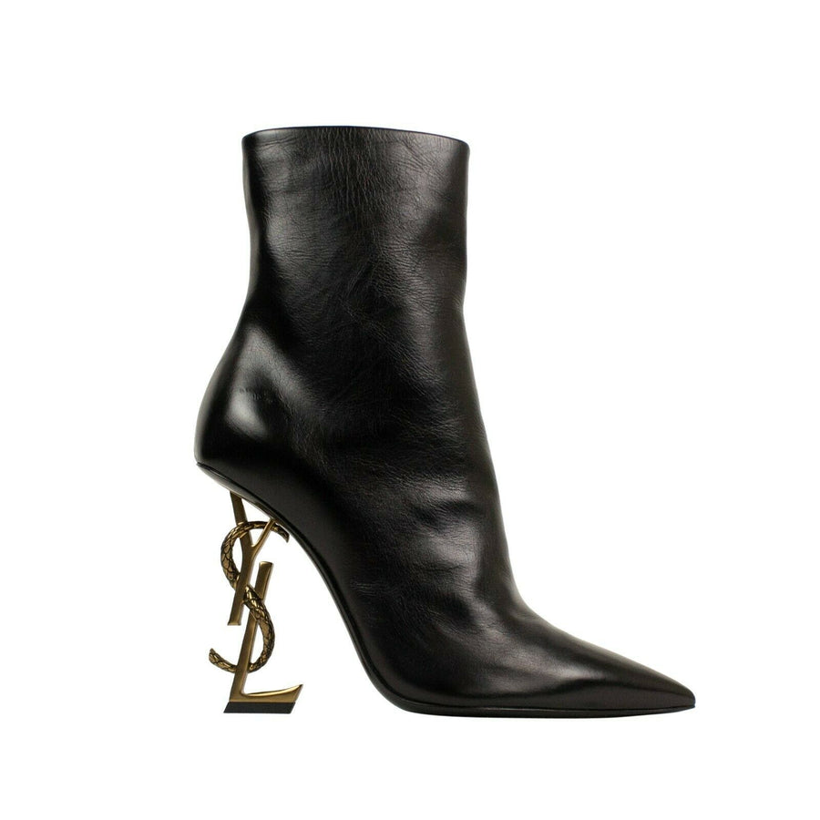 Leather Opyum YSL Ankle Boots - Black