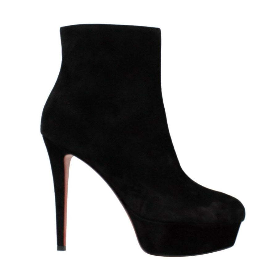 Suede Bianca 120mm Pump Boots - Black
