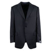 Pin Striped Wool Three Button Suit - Black