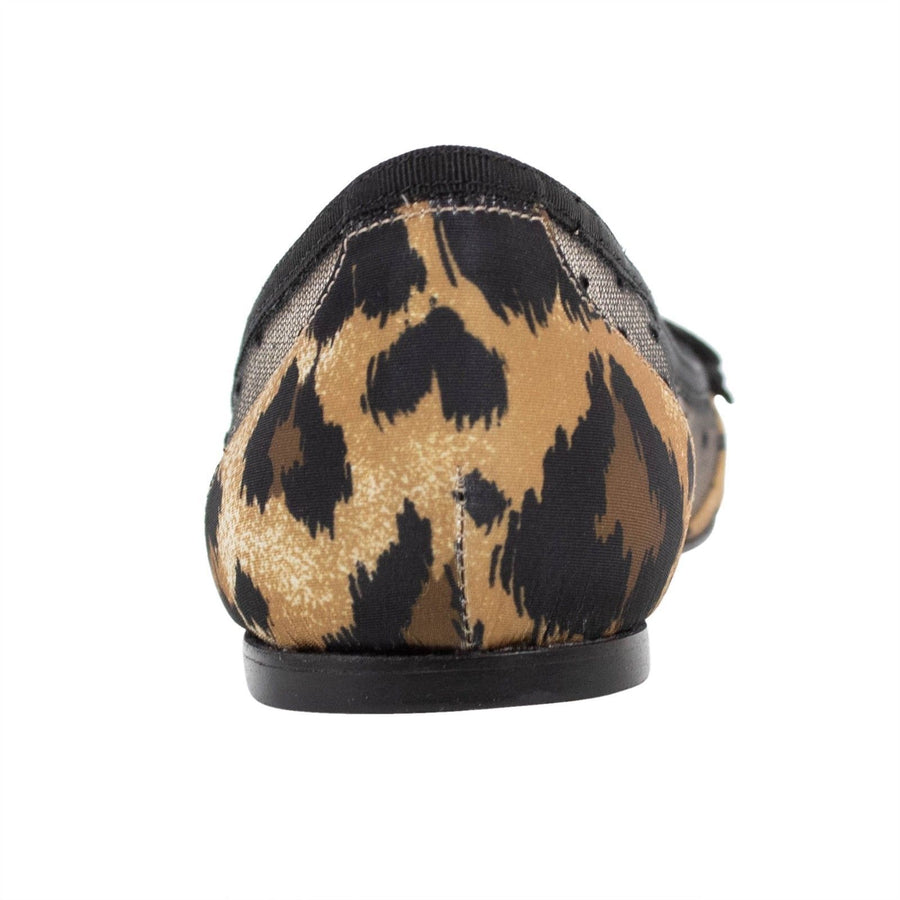 Mesh Polka Dots & Leopard Flats - Black / Leopard Print