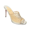 'Violas' Mesh Mule Heels - Silver