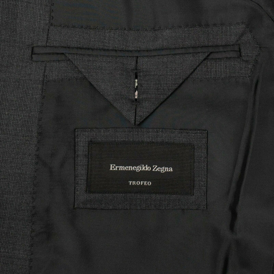 Wool Two Button Suit - Gray