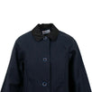 Bow In The Back Coat - Navy