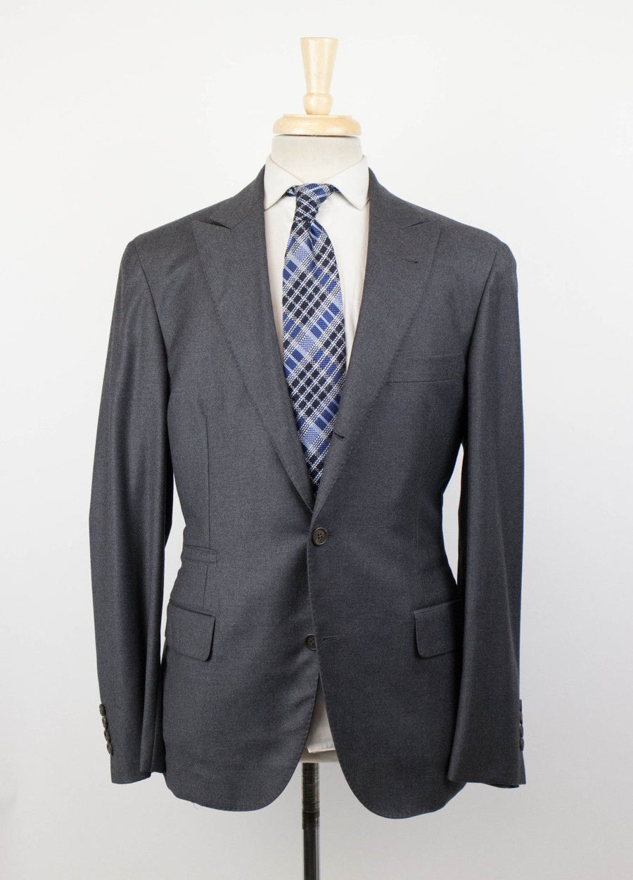 Wool 3 Roll 2 Button Sport Coat - Gray